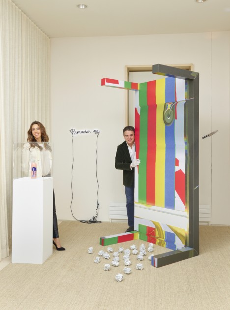 Artworks from left to right: Pamela Rosenkranz, Steve McQueen, Jorge Méndez Blake, Wade Guyton/Kelley Walker, Eduardo Basualdo. Photo: Max Yawney. Courtesy of Adrastus Collection.