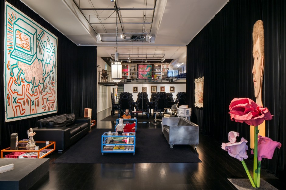 Home interior with artworks by Will Ryman, Keith Haring, Even Penny. Courtesy of Lio Malca.