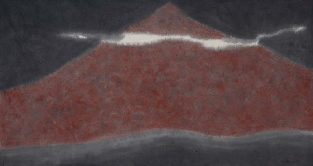 Mountain, 2025, Ink on Paper, 178 x 96cm. Courtesy of the artist, Aurora Museum and Moodsea Gallery