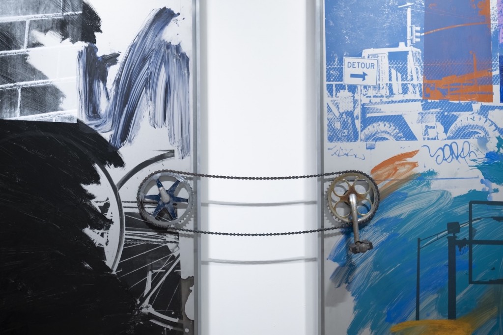 Robert Rauschenberg's work (detail), "Visual Rhythms" in Gary Nader Art Centre
