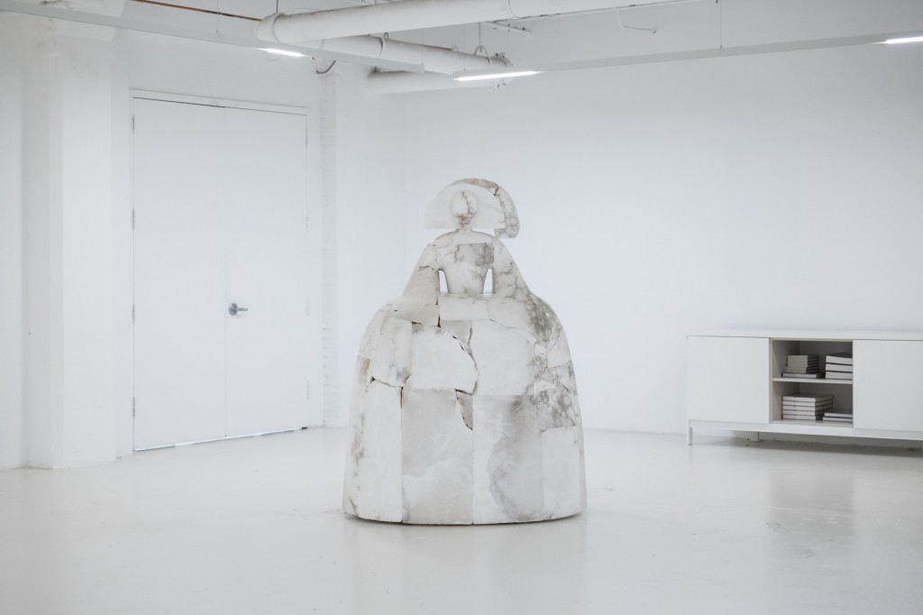 An artwork by Manolo Valdes. Installation view of exhibition "Visual Rhythms" in Gary Nader Art Centre