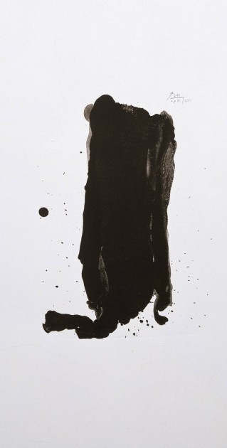 Robert Motherwell, Brushstroke, 1980. Lithograph on paper, 16 x 12 in. Courtesy of Dennis Scholl.