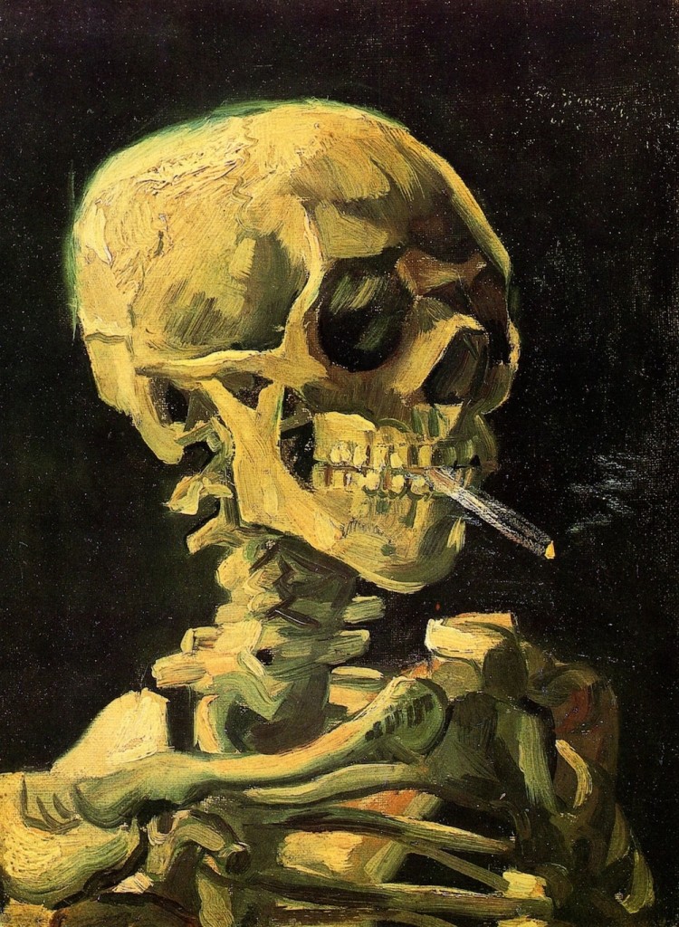 Vincent Van Gogh, Skull with Burning Cigarette. Image from: thecreatorsproject.vice.com