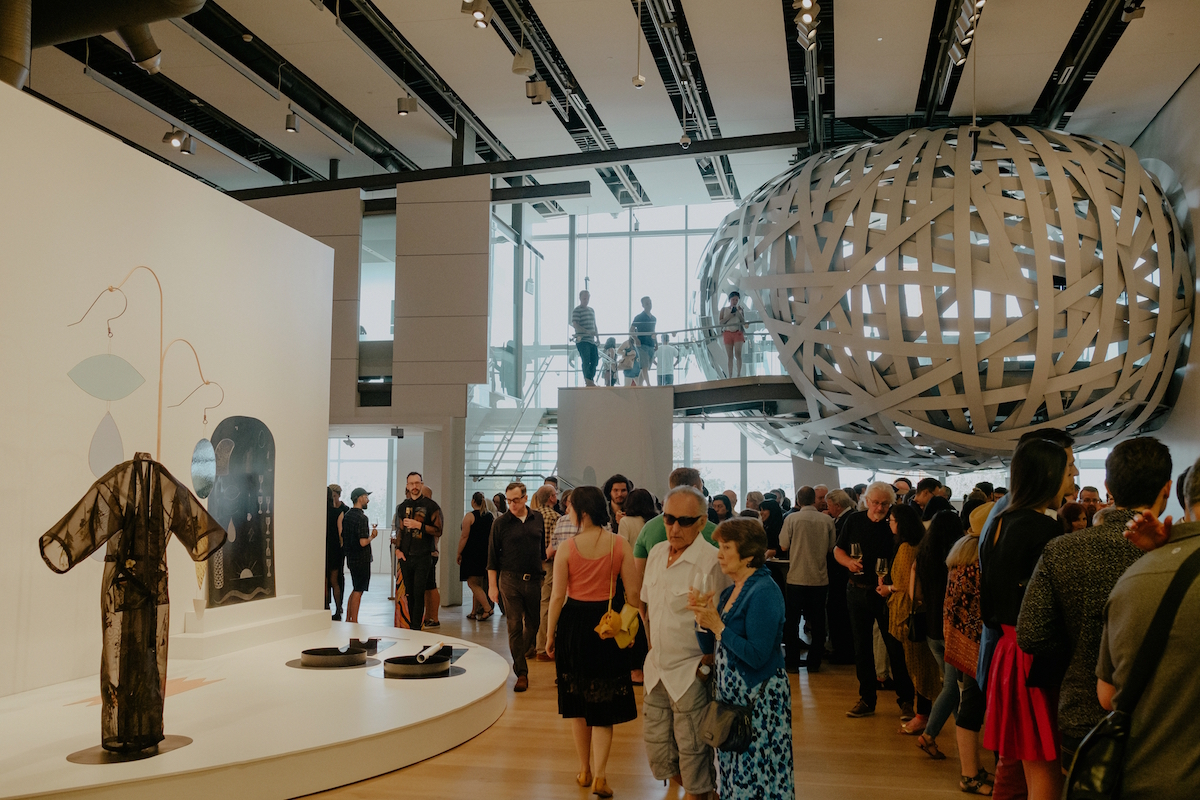 Exhibition opening at Esker Foundation, 2018. Photo: Allison Seto. Courtesy of Esker Foundation.
