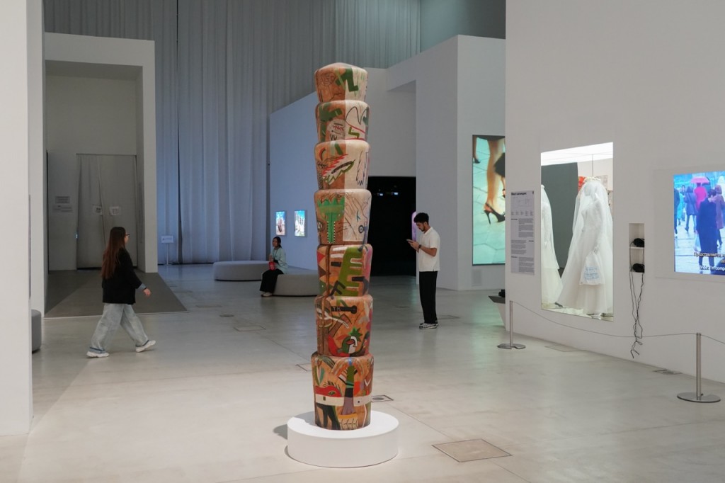 Installation view of Almagul Menlibayeva's exhibition, 2026. Photo: Aleksei Poptsov