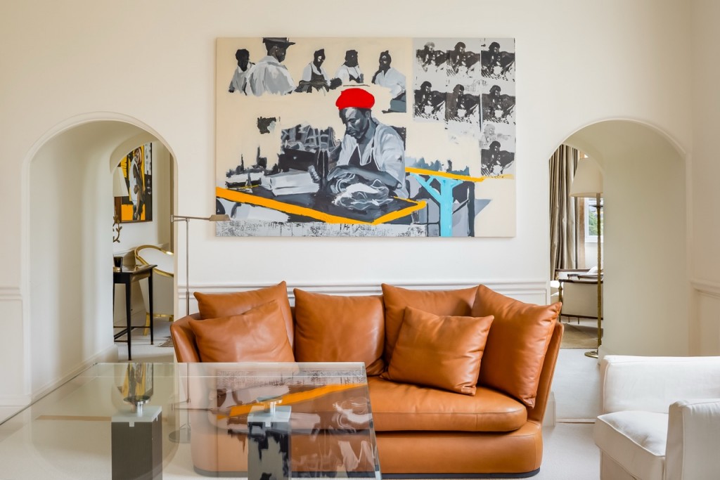 Artwork by Kudzanai-Violet Hwami at the UK home of Emma