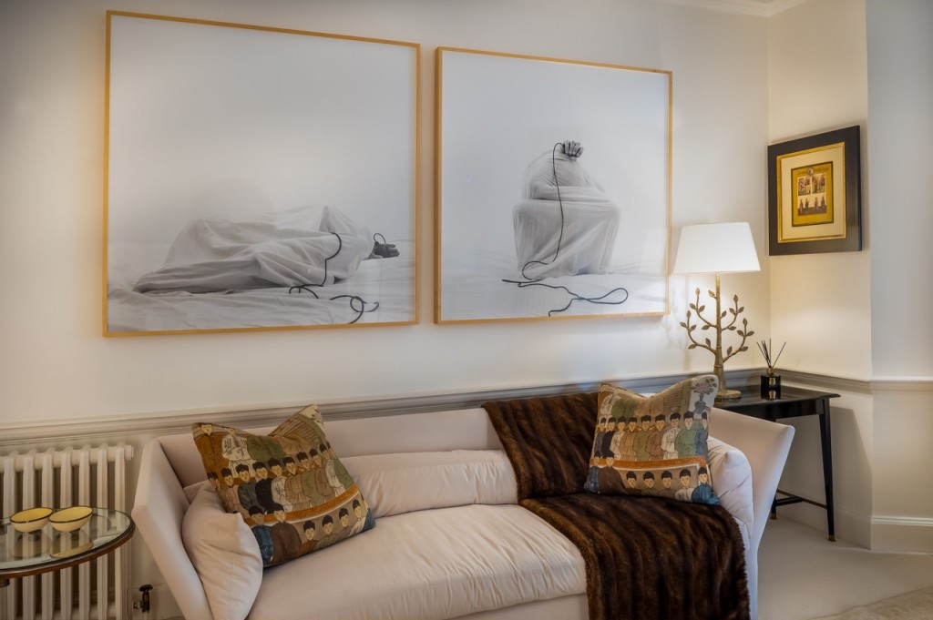 Artwork by Mouna Karray at the UK home of Emma