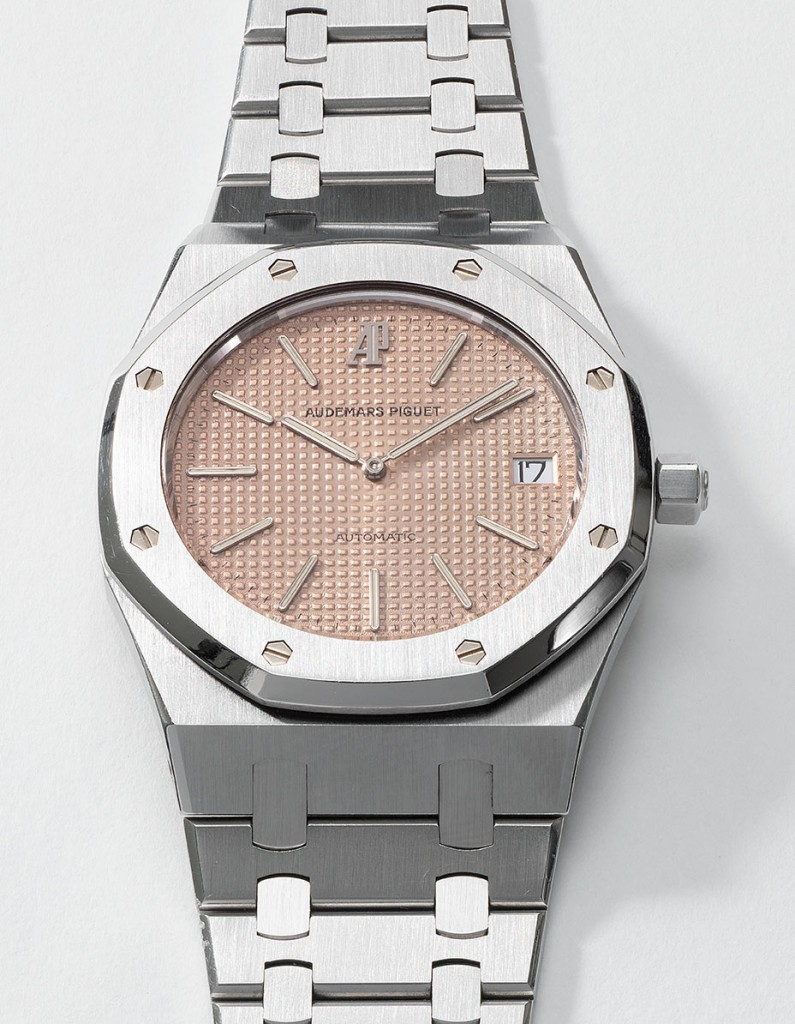 Audemars Piguet, Royal Oak Jubilee ref. 14802ST, limited edition stainless steel wristwatch with salmon dial, numbered 622 of 1000 pieces made for the 20th Anniversary of the Royal Oak, circa 1992