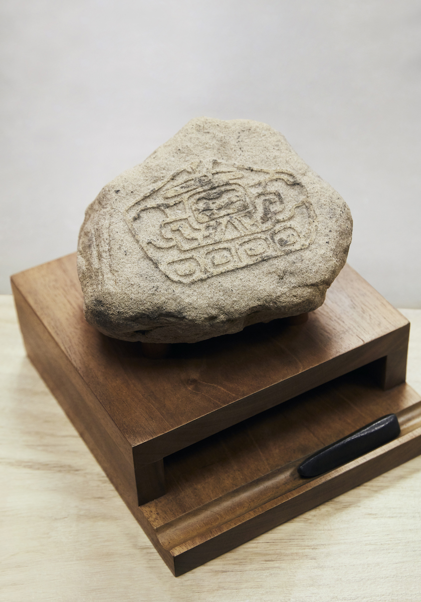 Gala Porras-Kim, San Pablo Coatlan Plate 40, transfer stone, 2013. Courtesy of Lee Soyoung.