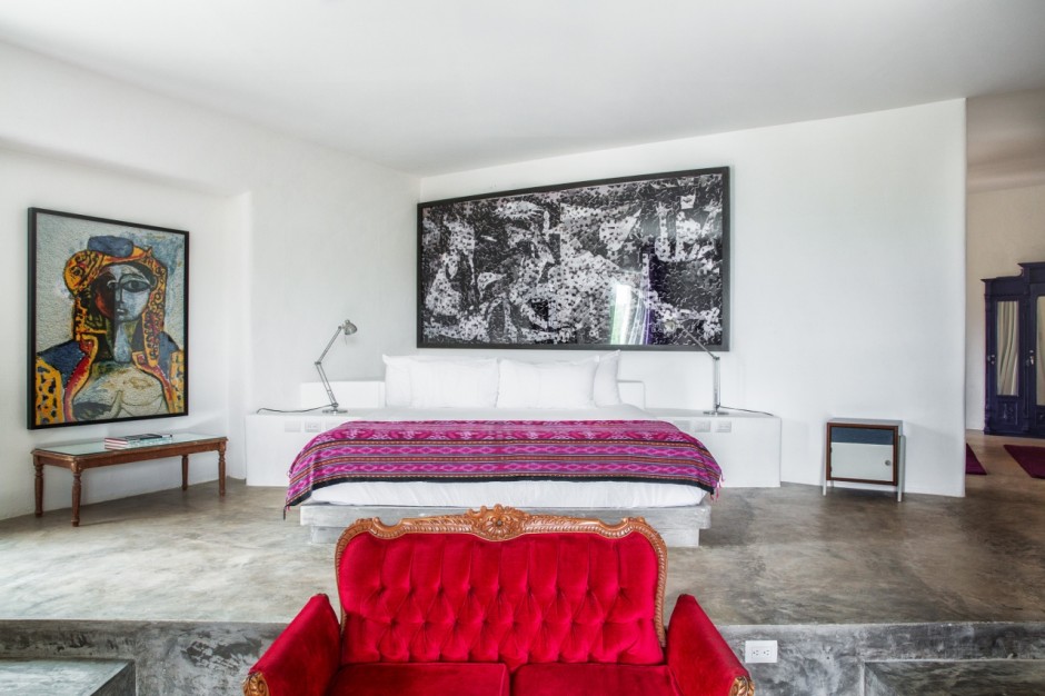 A room in Casa Malca with artworks by Vik Muniz. Courtesy of Casa Malca.