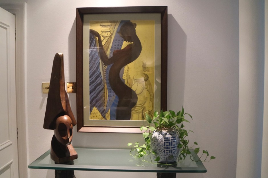 Painting by Ben Enwonwu and sculpture by Ben Osawe. Courtesy of Kavita Chellaram.