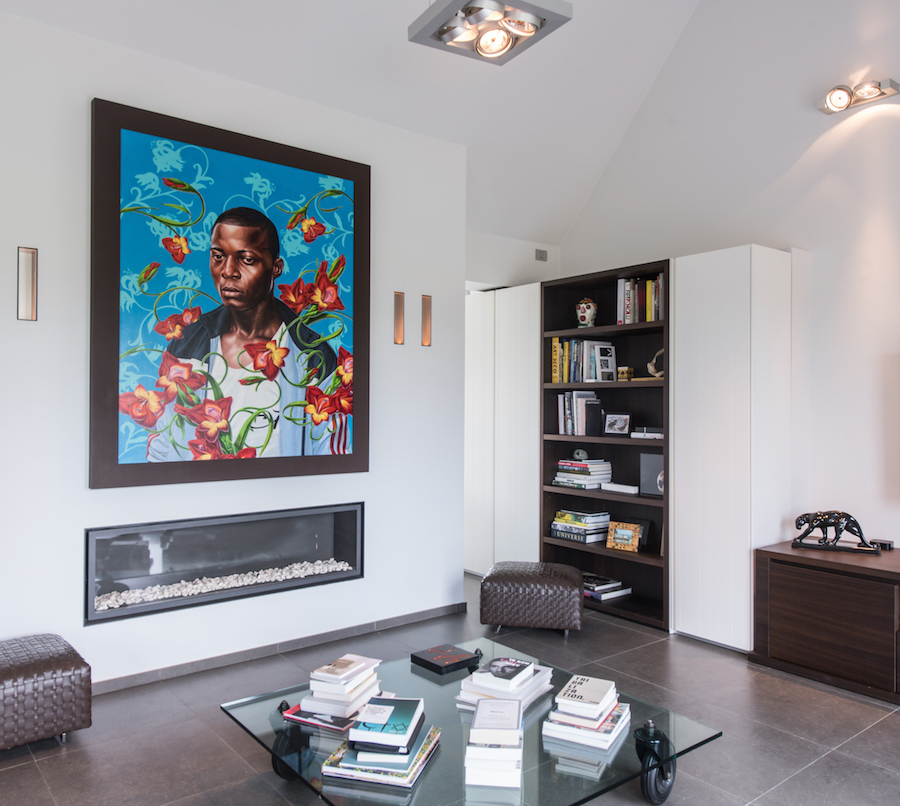 A painting by Kehinde Whiley as the centerpiece. Courtesy of Sabine and Rik Depla-Lantsoght.
