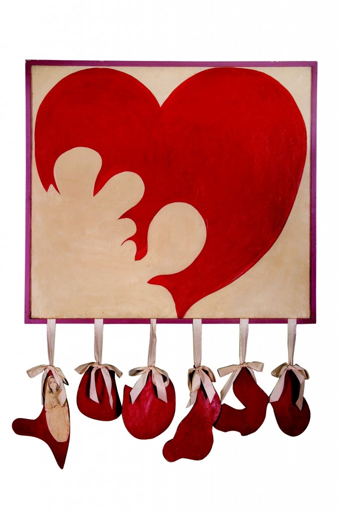 Corazón destrozado (Broken Heart), Delia Cancela, 1964, 150 x 120 cm. Courtesy of Mauro Herlitzka