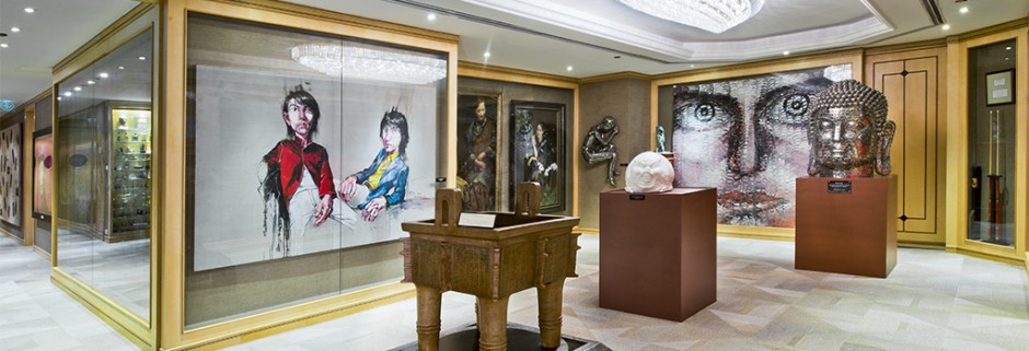 Inside the Parkview Arts Collection in Hong Kong exhibiting works by Zeng Fanzhi among others. Courtesy of George Wong. 