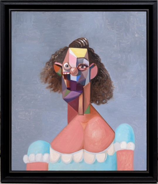 GEORGE CONDO b. 1957 Young Girl with Blue Dress, 2007