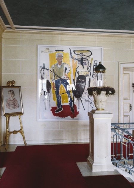 A Jean-Michel Basquiat painting in the castle in Regensburg. Courtesy of Robert Schmidt.