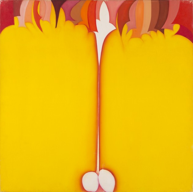 Huguette Caland, Bribes, acrylic on canvas, 1979. Courtesy of the artist and Abraham Karabajakian.