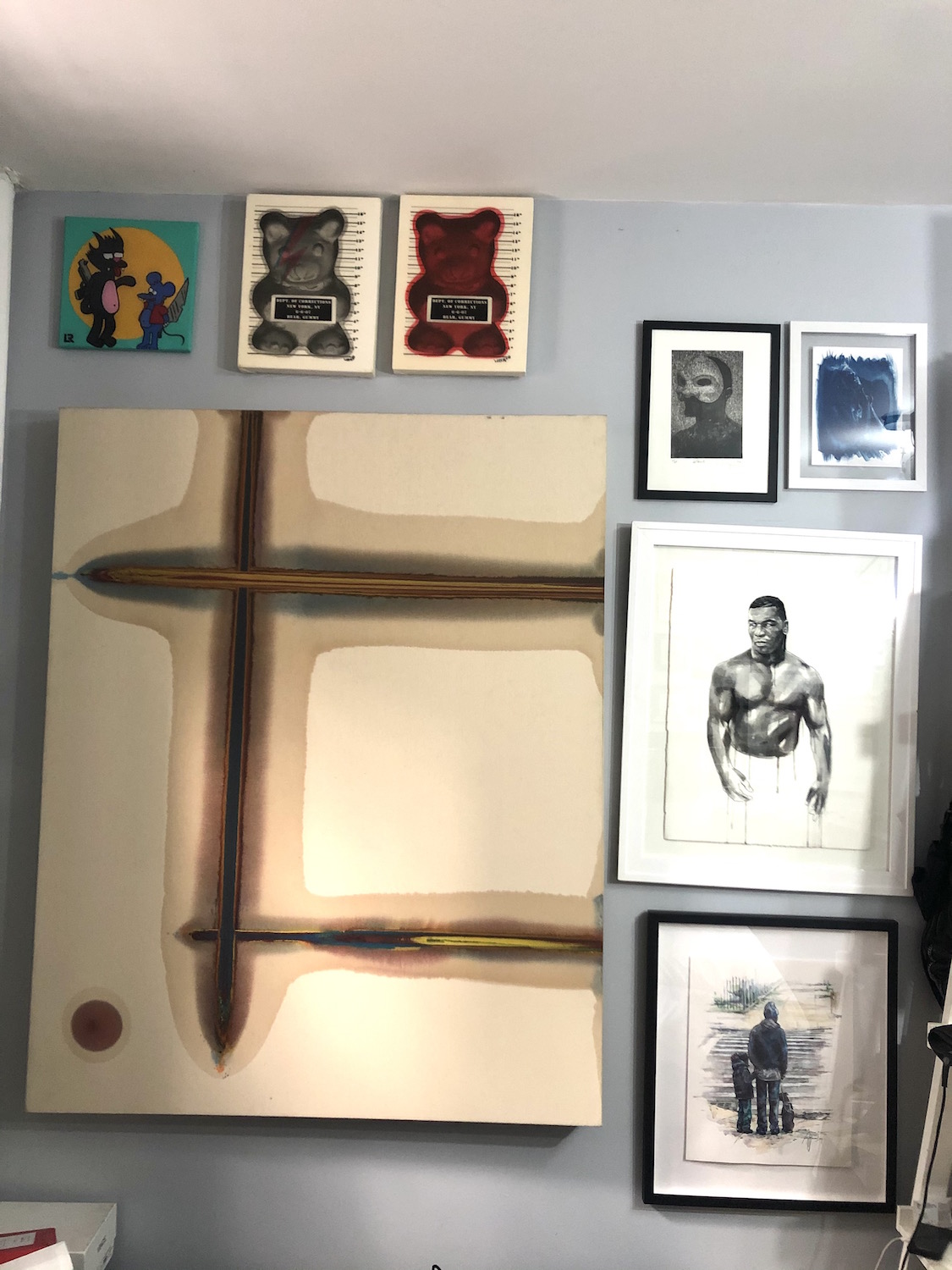 Some art pieces by Lee Everett, Robert Peterson, Bill Hoffman, Jame Webber, L.R, and WhisBe. Courtesy of Guy Stanley Philoche.