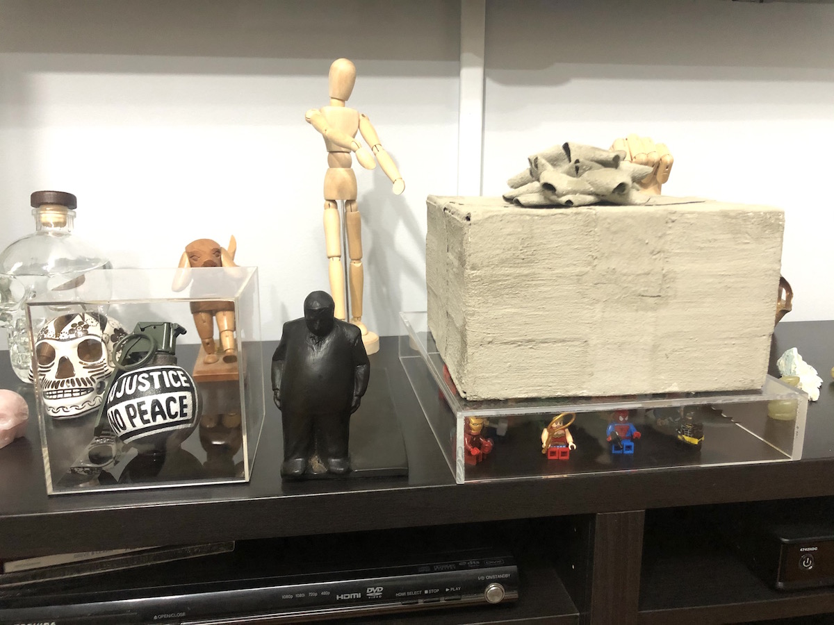 Part of the collection includes sculptures by Jim Rennert, Erik Sommer, and Leigh Brooklyn. Courtesy of Guy Stanley Philoche.