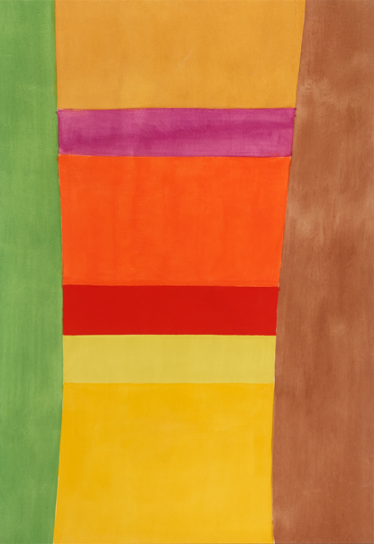 Jack Bush, Ochre Top, 1965. Collection of Jim and Susan Hill. © Estate of Jack Bush /SODRAC (2017)