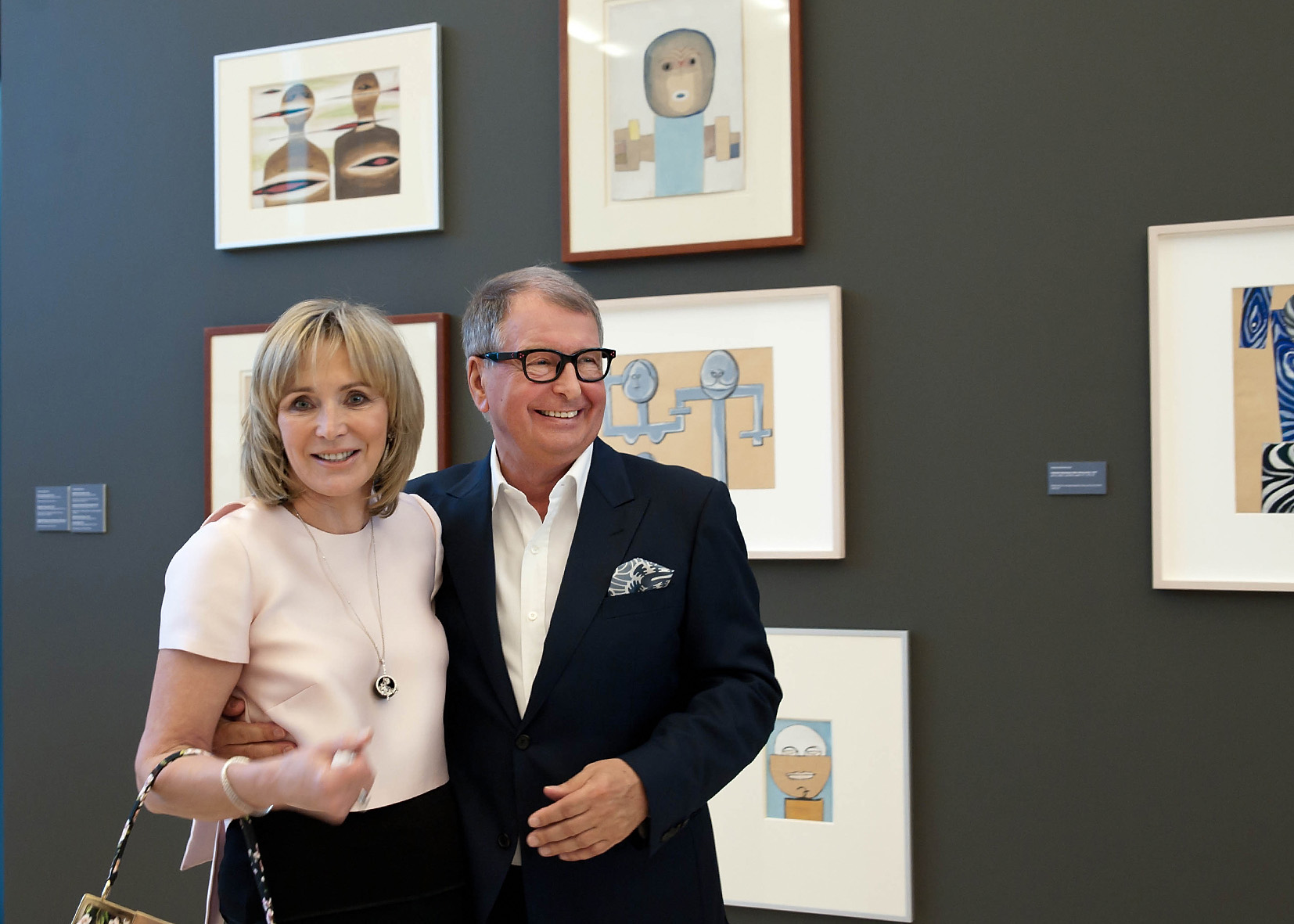 Jerzy and Anna Starak at the Opening of Andrzej Wroblewski exhibition at Spectra Art Space. Courtesy of Starak Family Foundation.