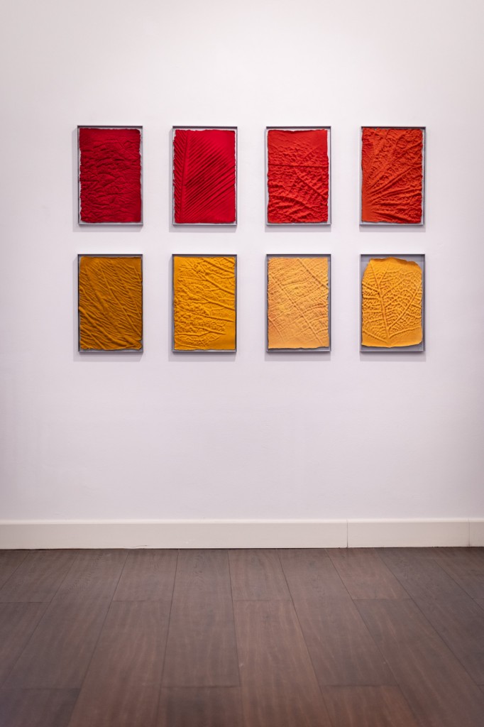 Loris Cecchini's exhibition "The air between the leaves"