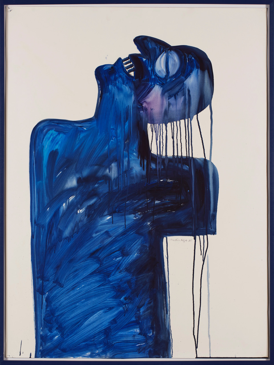 Martina Kügler, Blue Melting Head, 1984. Courtesy of A PRIVATE COLLECTION.
