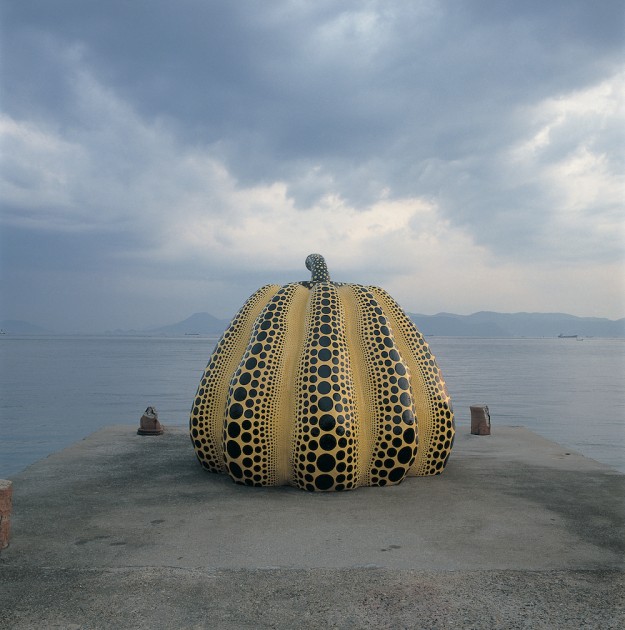 Yayoi Kusama, Pumpkin, at Benesse Art Site Naoshima. Photo: Shigeo Anzai. Courtesy of Benesse Art Site Naoshima.