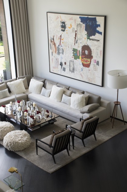 Home interior with a Jean-Michel Basquiat on the wall. Photo: Emily Hoerdemann. Courtesy of Amy Phelan.