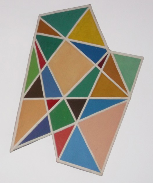 Raúl Lozza, 'Work Num O.', Oil & silk ribbon on panel. Courtesy of Tiqui Atencio.