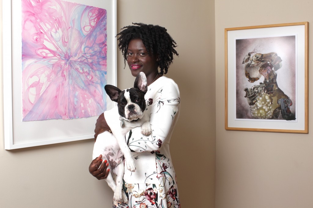 Schwanda Rountree. Artworks shown  by Shinique Smith (left) and Wangechi Mutu (right). Courtesy of Schwanda Rountree.