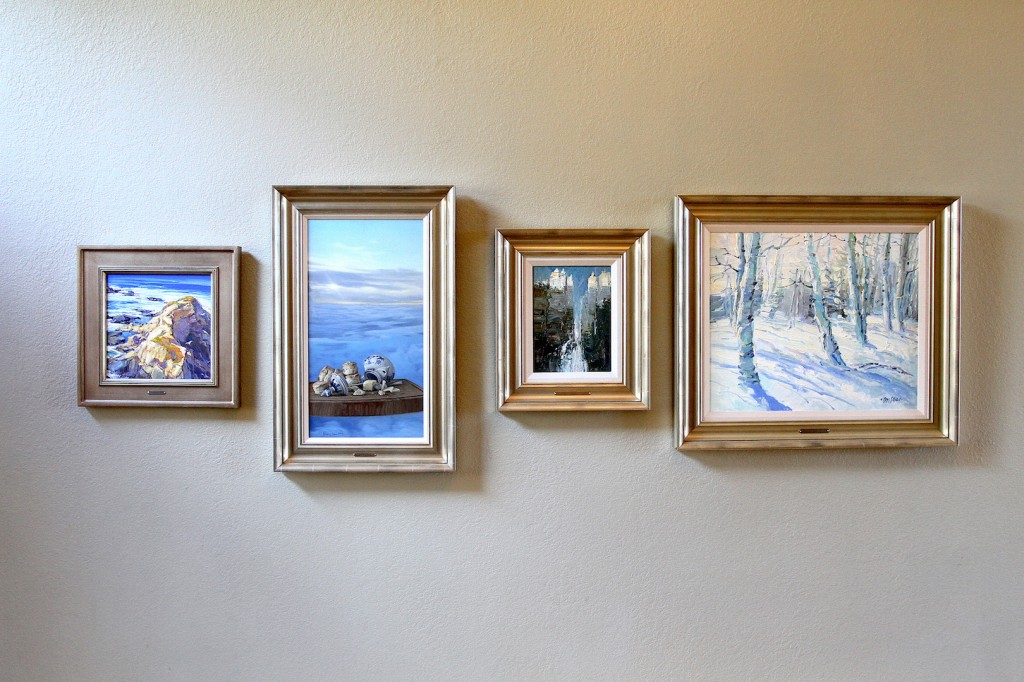 Art Collection Wall with William Hook, Greg Block, Dan McCaw, Don Sahli, Danny McCaw (left to right), courtesy of Shannon Robinson. 