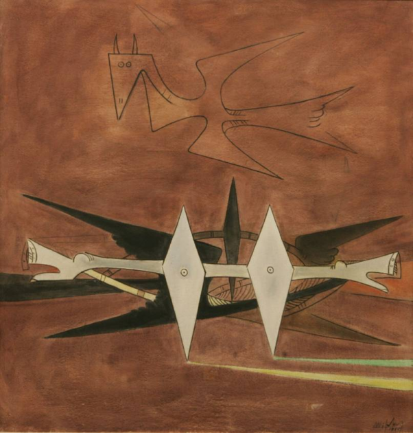 WIlfredo Lam, Here on Earth, 1955. Courtesy of Gary Nader.