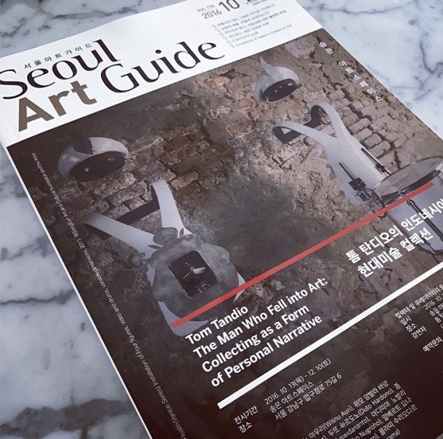 Tom Tandio's collection exhibition on the cover of Seoul Art Guide. Courtesy of Tom Tandio.