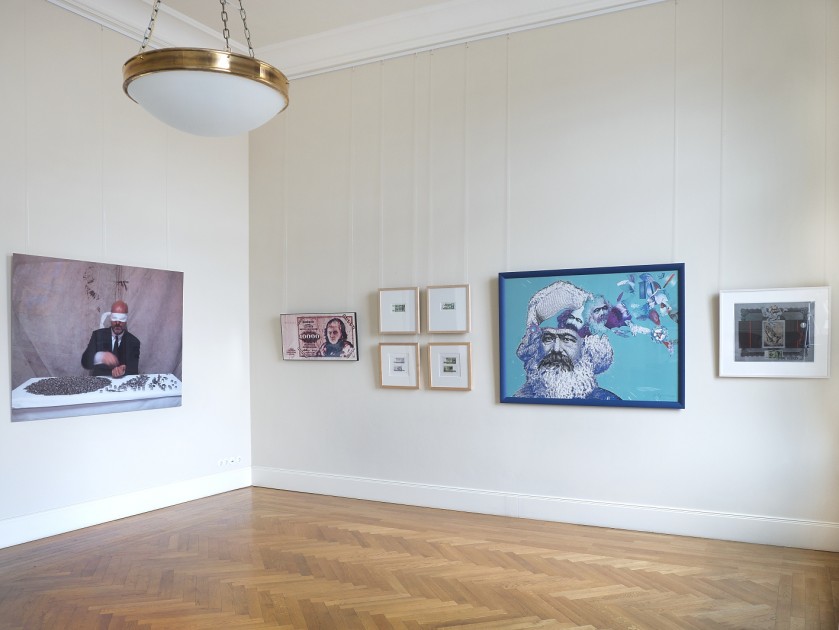 View of the exhibition with works by Michael Timpson, WP Eberhard Eggers and Jürgen Schieder Decker. Photo: atelier elf, Berlin. Courtesy of Haupt Collection.