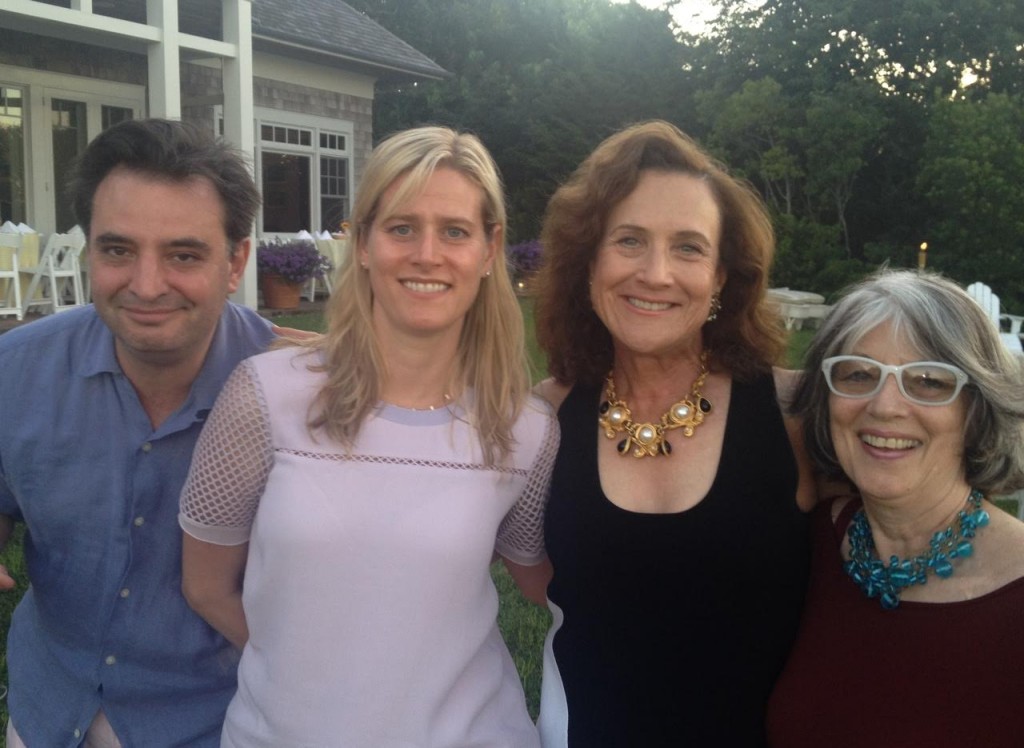 Artist Pablo Helguera, artist Dannielle Tegeder, Jane Wesman, and art adviser Gracie Mansion at a benefit for the Bronx Museum of the Arts. Photo courtesy of Jane Wesman.